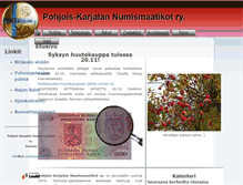 Tablet Screenshot of pk-numismaatikot.fi